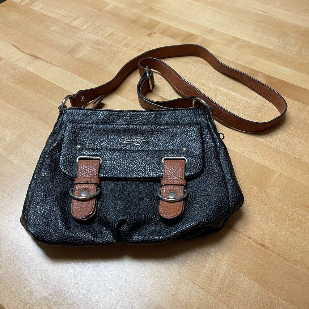 Jessica Simpson Black Vegan Leather Purse EUC